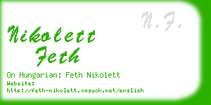 nikolett feth business card